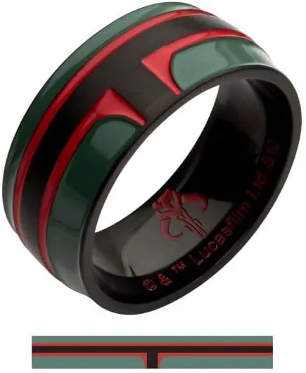 Star Wars Boba Fett Ring - Officially Licensed Authentic Collectible by Lucasfilm, 316L Steel Ring