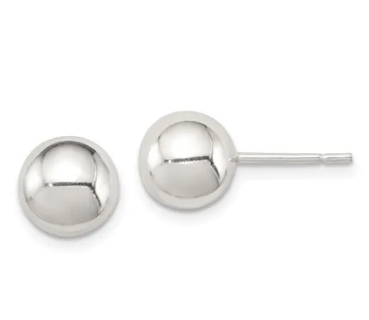 Sterling Silver 8mm Earring Pair