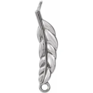 Sterling Silver Leaf Link Charm by Stuller