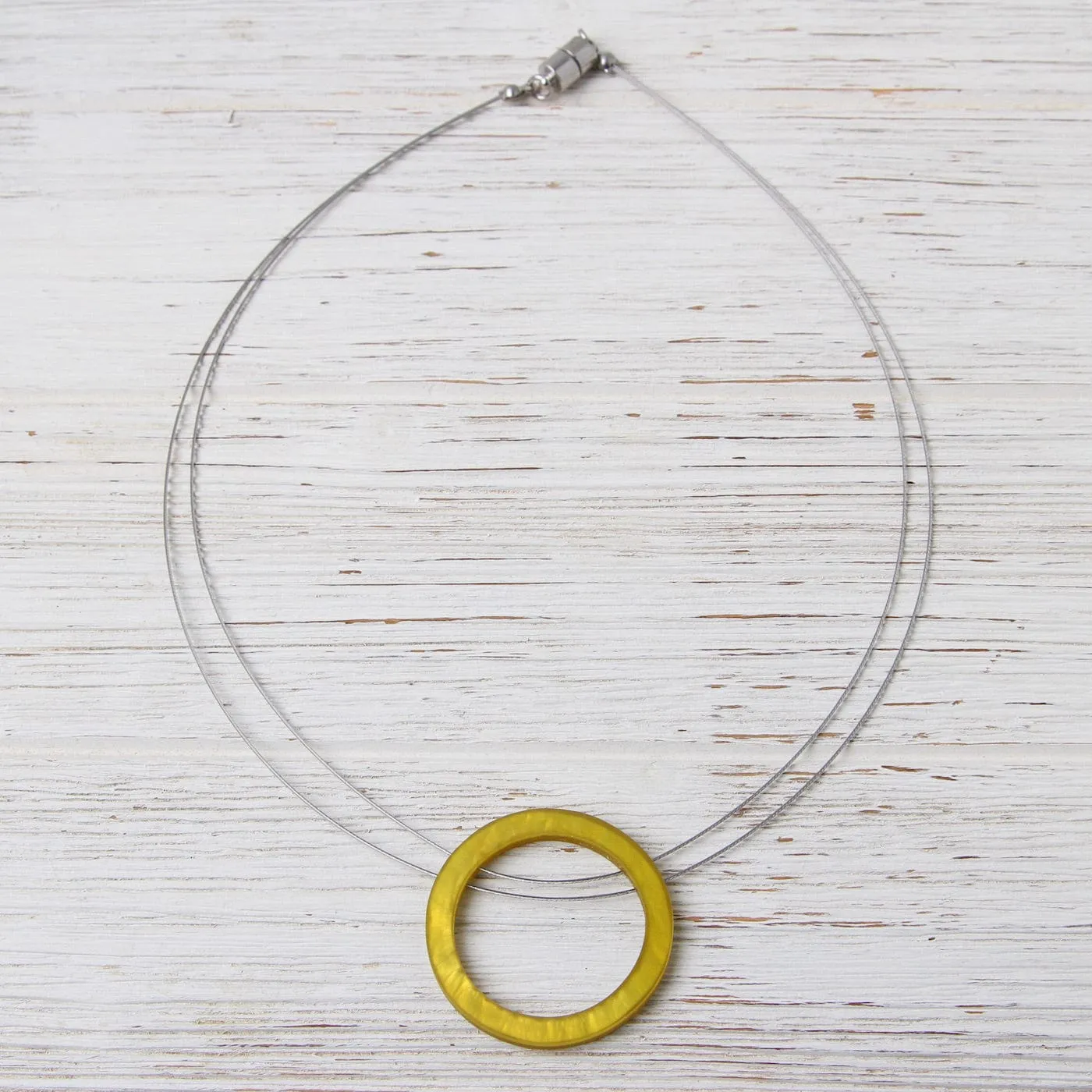 Sunglow Resin Circle Pendant