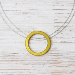 Sunglow Resin Circle Pendant