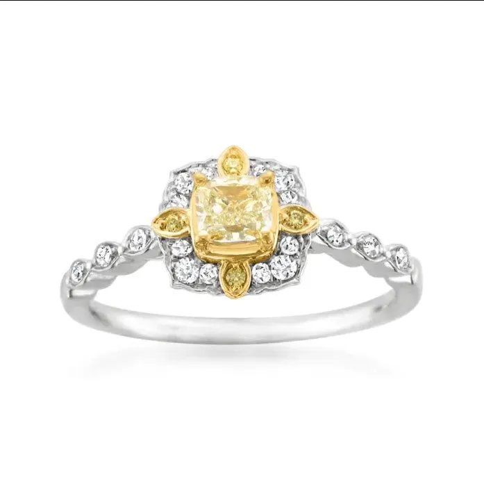 Sunny Yellow Diamond Ring