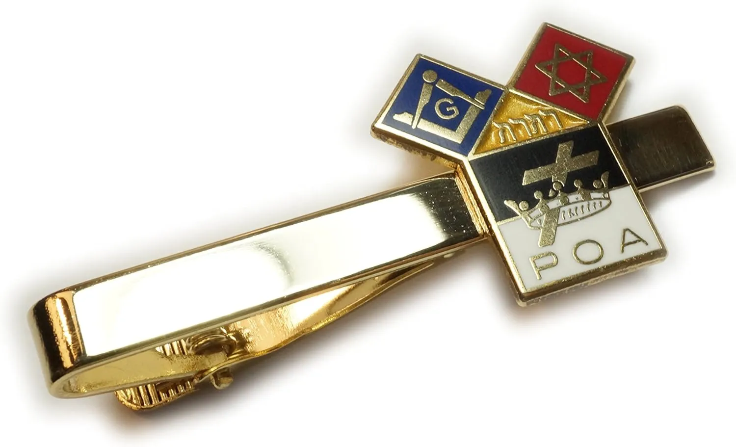 Templar Knights Euclid POA Jewish Freemason Masonic Suit Wedding Work Tie Bar Clip
