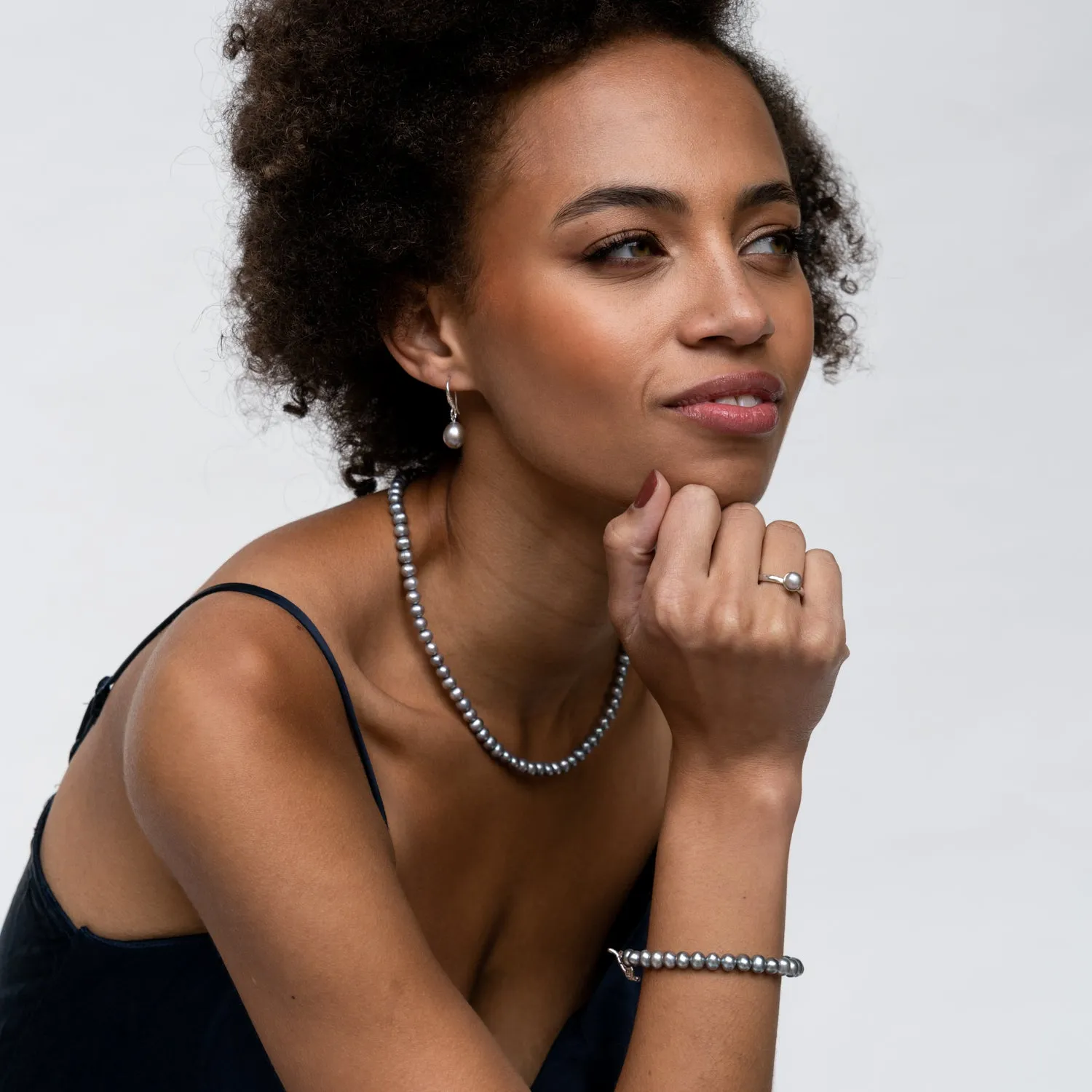 Timeless Dove Grey Freshwater Pearl Bracelet