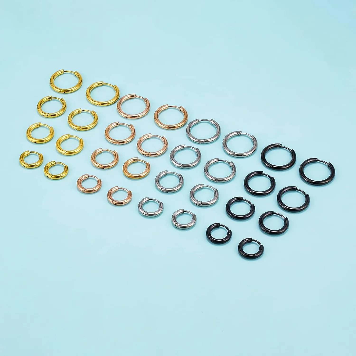 Titanium Huggie Hoop Earrings Hypoallergenic Nickel Free Hinged Sleeper Earrings for Sensitive Skin Cartilage Helix Lobes