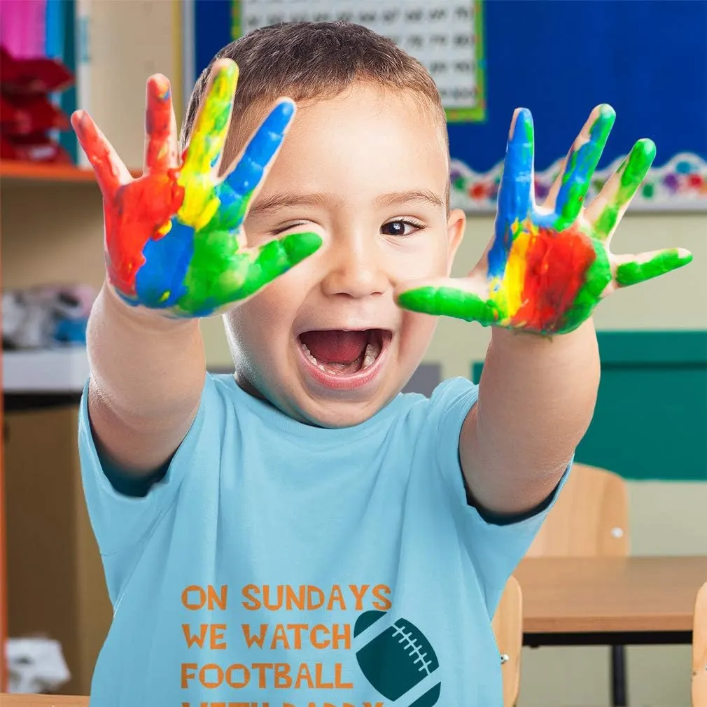 Toddler T-Shirt On Sundays We Watch Football with Daddy Dad Father's Day Clothes