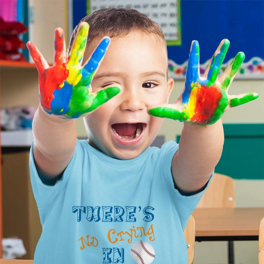 Toddler T-Shirt There S No Crying in Baseball Ball Game Cotton Watching Baseball