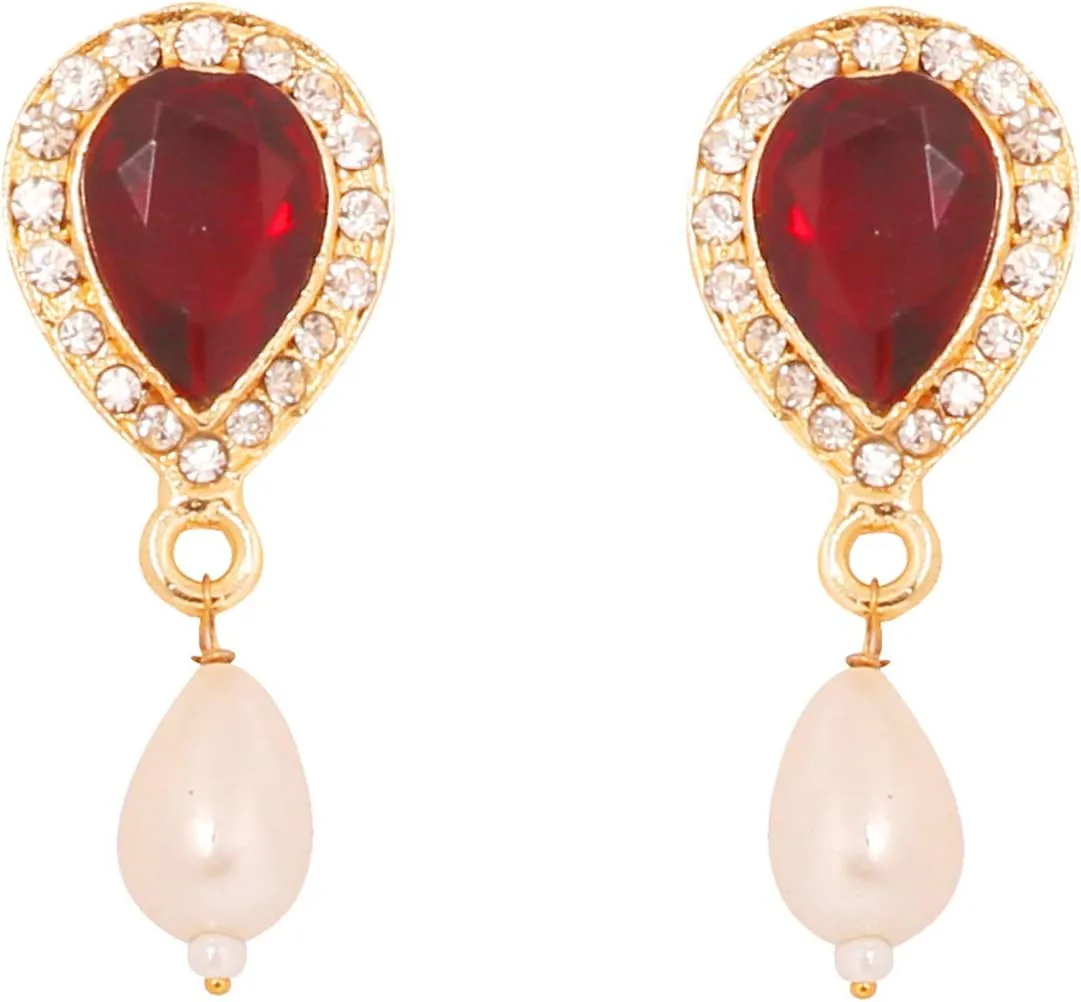 Touchstone Indian Bollywood Traditional Craftsmanship Mughal Designer Jewelry Wedding Necklace Set in Antique Gold Or White Tone for Women.
