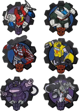 Transformers Mystery Enamel Pin Blind Box Series, BumbleBee, Megatron, Optimus Prime, Jazz, Shockwave, or Starscream
