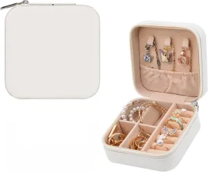 Travel Jewelry Box with Necklace Gold, Small Travel Jewelry Case, Birthday Gifts & Merch, Christmas Gifts for Women Girls Teen