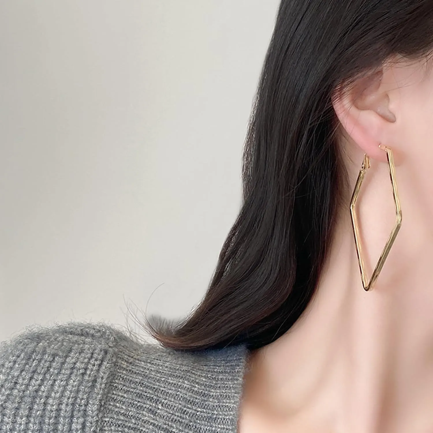 Triangle Earrings for Women Gold Geometric Earrings Minimalist Square Earrings for Girls