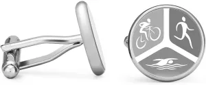 Triathlon Cufflinks Triathlete Cuff Links (Contoured Edition)