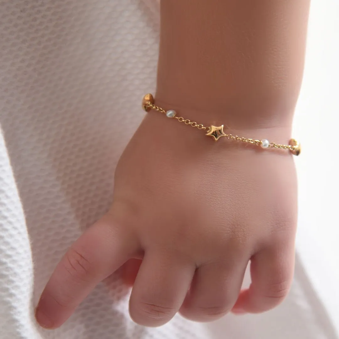 Triple Star Pearl Bracelet