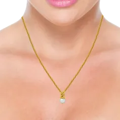 Tulip Drop Gold Pendant