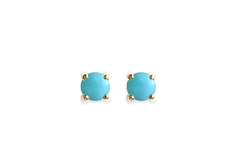 Turquoise Cabochon Studs