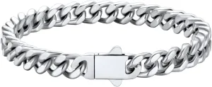 U7 Cuban Link Bracelet for Men Stainless Steel Wrist Bracelets Silver/Gold Plated Cuban Chain for Men Women, 5mm/7mm/9mm/12mm Width,7.5/8.3/9 Inch Length Jewelry with Box Package