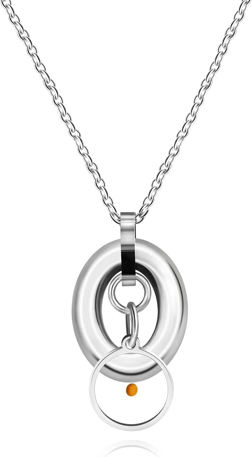 Uloveido Gold Plated Titanium Oval Pendant Necklace for Women, Mustard Seed Christian Chocker Necklace Jewelry Y691