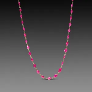 Vibrant Ruby Beaded Necklace