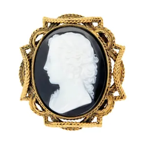 Victorian 18k Agate Cameo Pin/Brooch