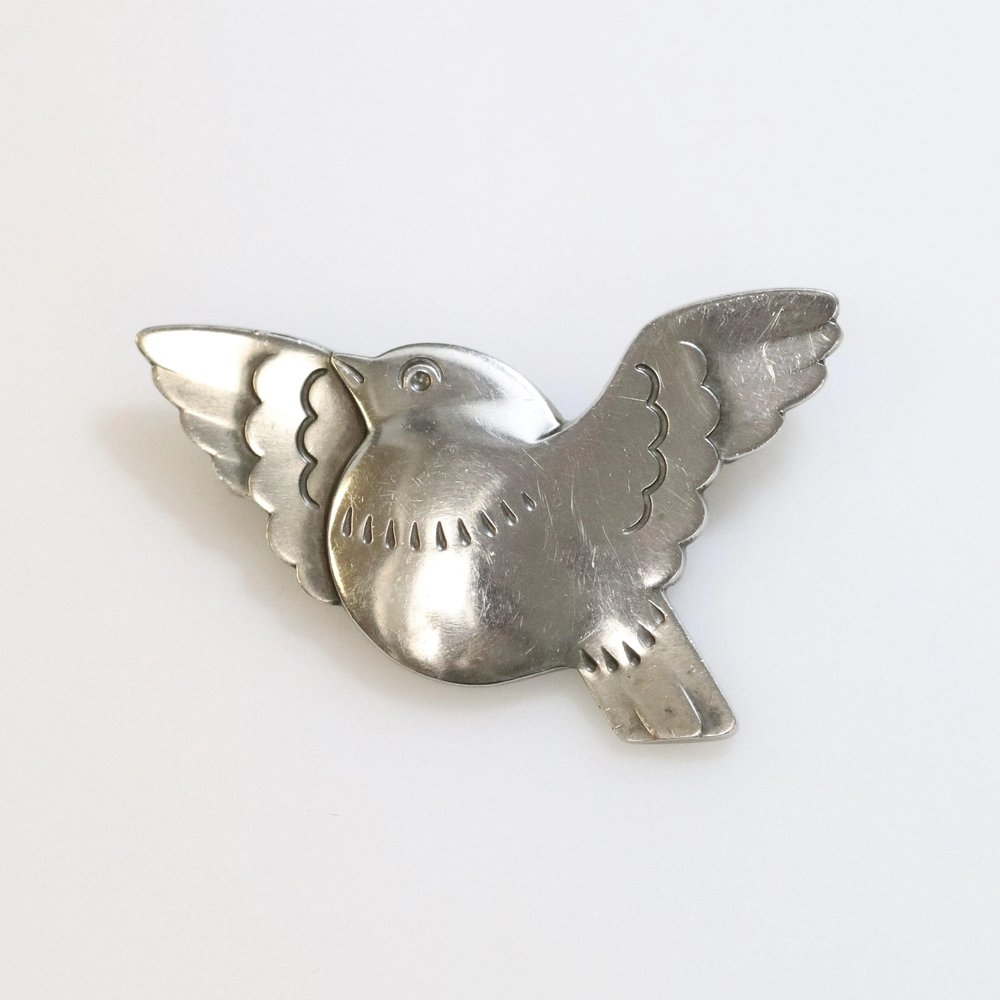 Vintage Georg Jensen Jewelry | Flying Chubby Bird Brooch 320