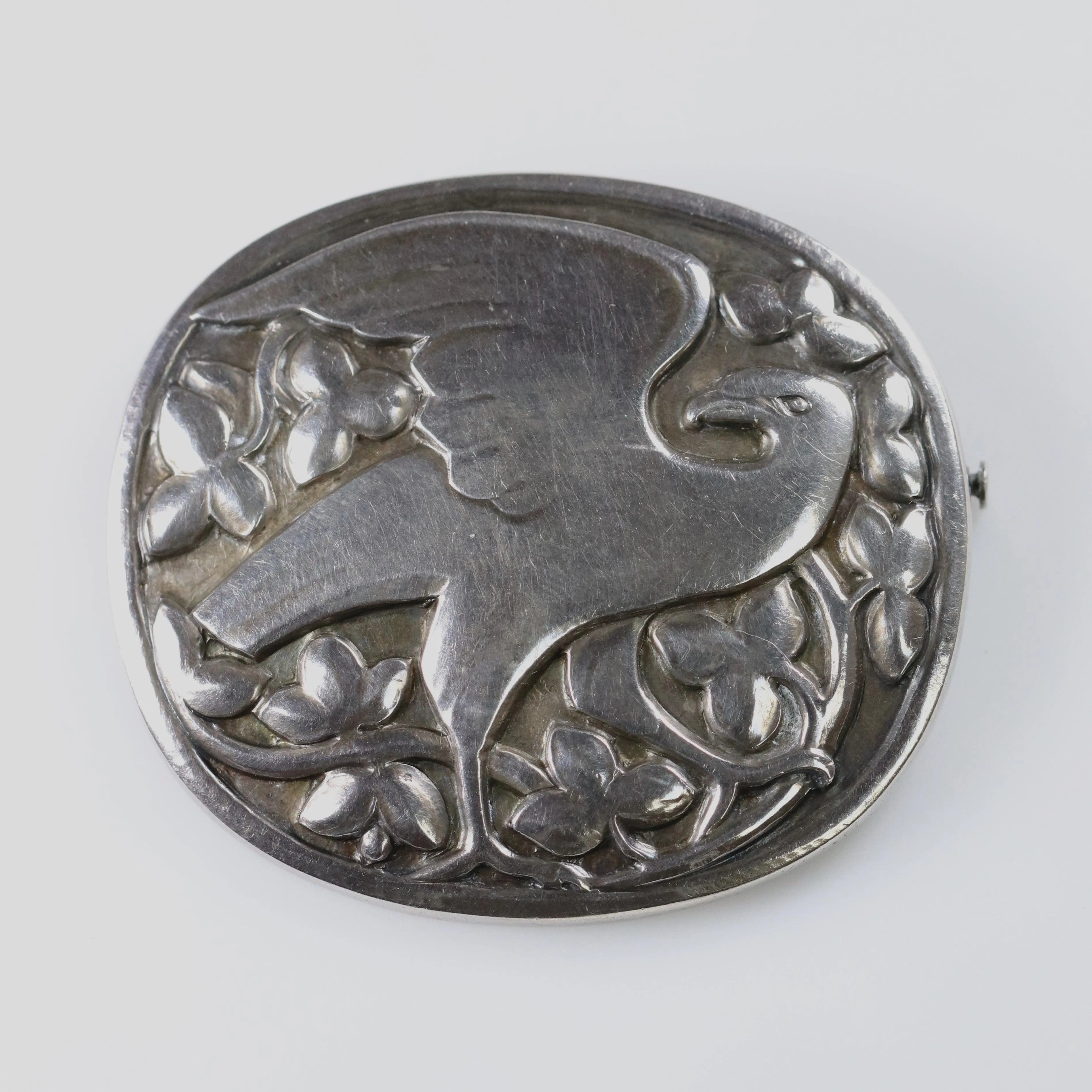 Vintage Georg Jensen Jewelry | Kristian Moel-Hansen Eagle Mid Century Brooch 166