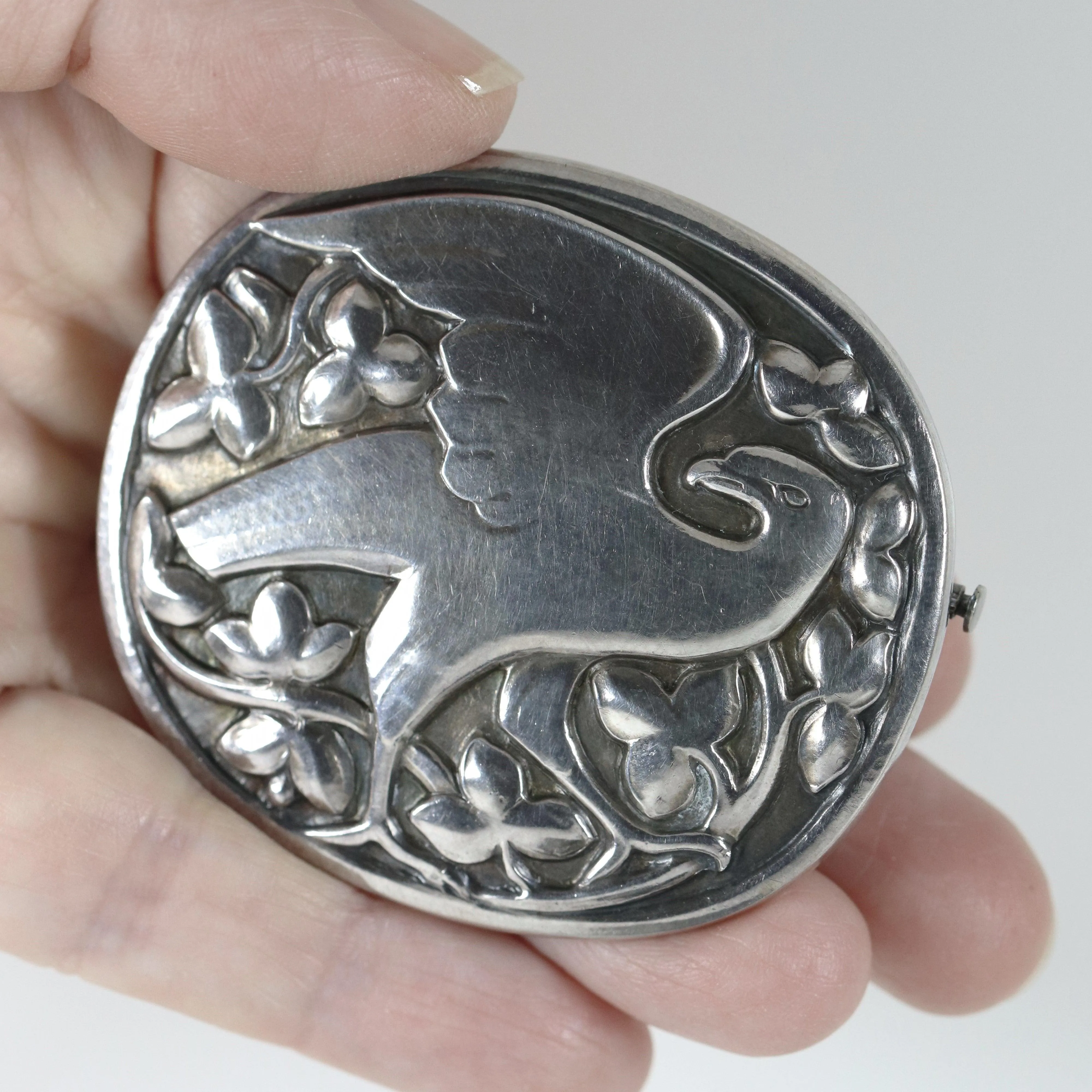Vintage Georg Jensen Jewelry | Kristian Moel-Hansen Eagle Mid Century Brooch 166