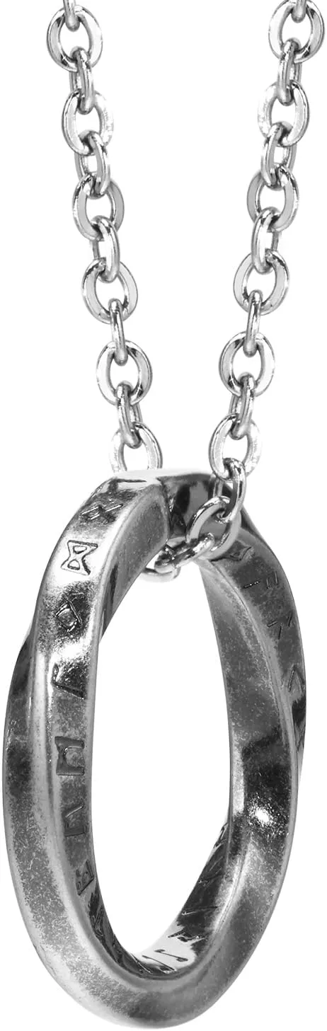 VNOX Viking Necklace for Men - Norse Nordic 24 Runes Alphabets Pendant Necklace Mobius Twist Pagan Amulet Talisman - Jewelry Gift for Men Women
