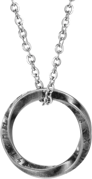 VNOX Viking Necklace for Men - Norse Nordic 24 Runes Alphabets Pendant Necklace Mobius Twist Pagan Amulet Talisman - Jewelry Gift for Men Women