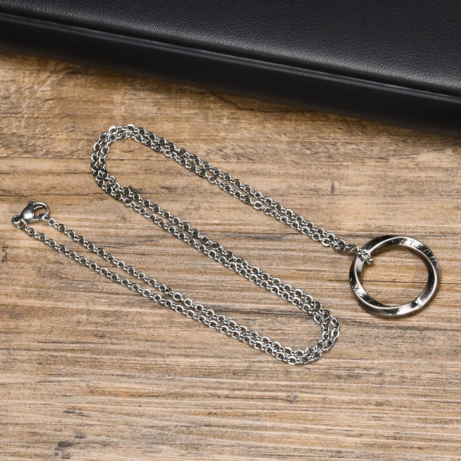 VNOX Viking Necklace for Men - Norse Nordic 24 Runes Alphabets Pendant Necklace Mobius Twist Pagan Amulet Talisman - Jewelry Gift for Men Women