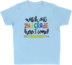 Watch Out Second Grade Kids T-Shirt Youth