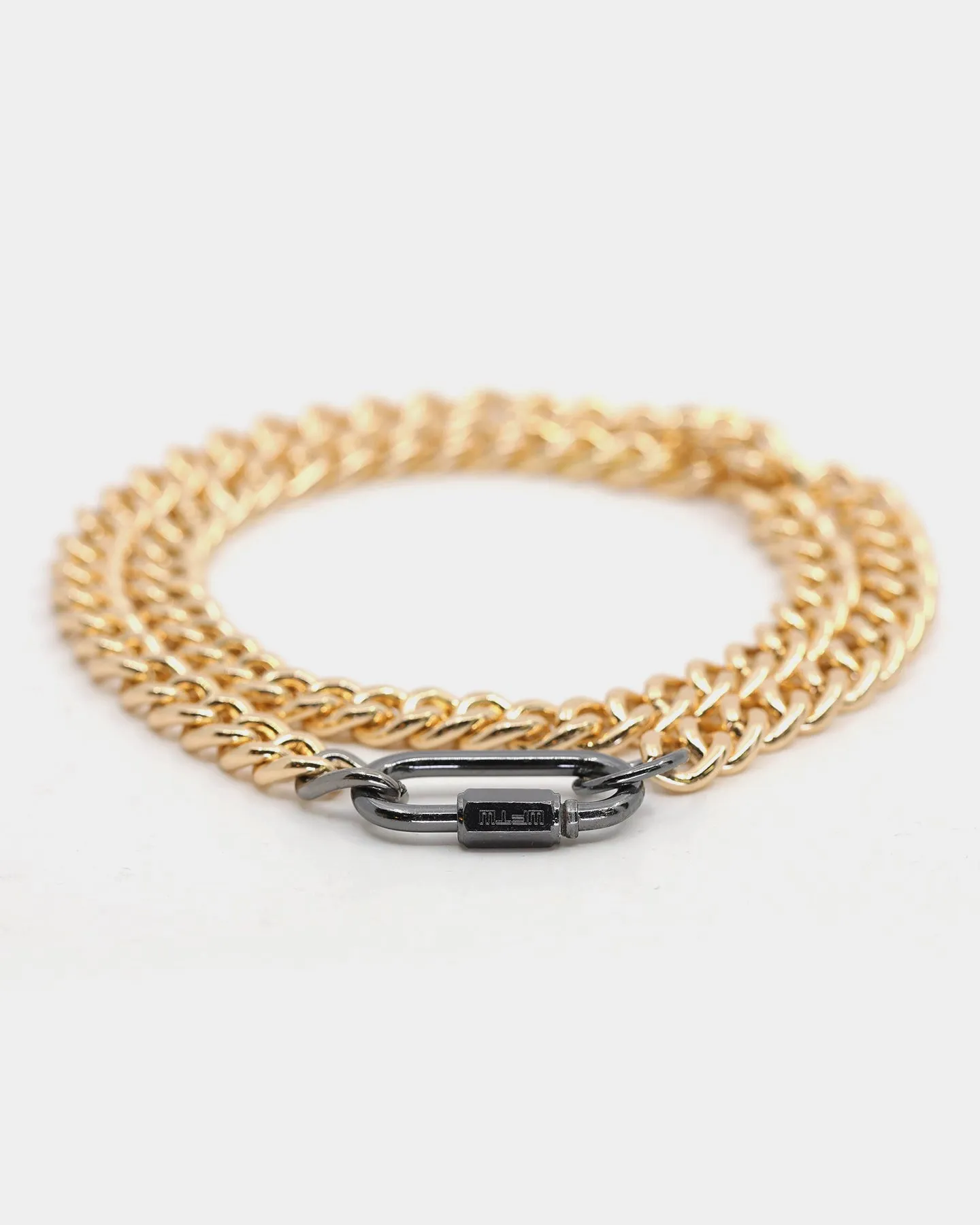 Wild for the Weekend Metal Clasp Necklace Gold/Gunmetal