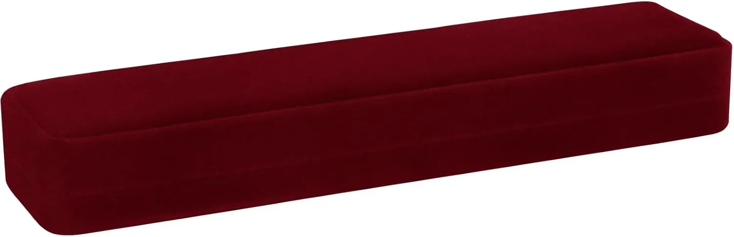 Wine Velvet Long Chain Bracelet Necklace Watch Storage Box Gift Case, Premium Gorgeous Jewelry Display Box for Wedding,Engagement, Proposal, Birthday and Anniversary (Wine)