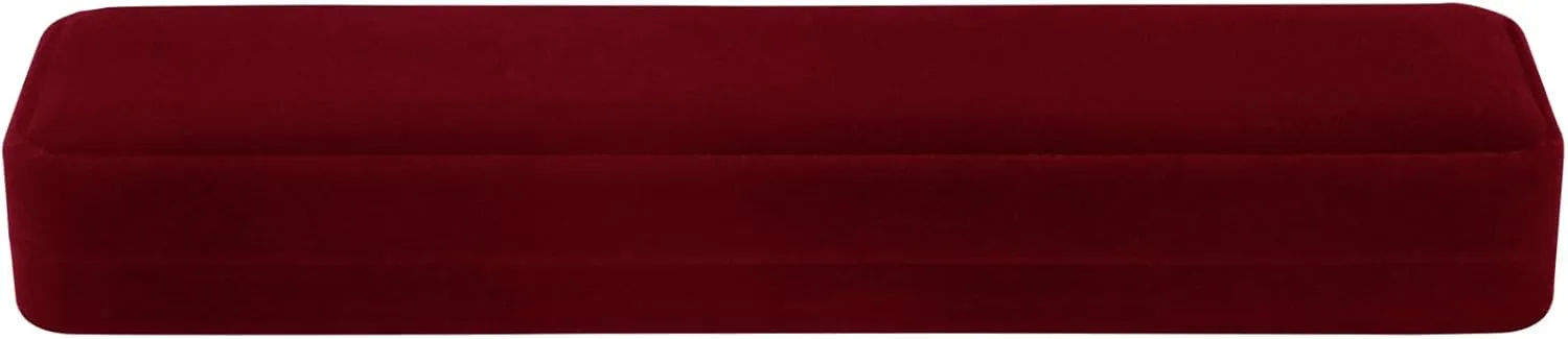 Wine Velvet Long Chain Bracelet Necklace Watch Storage Box Gift Case, Premium Gorgeous Jewelry Display Box for Wedding,Engagement, Proposal, Birthday and Anniversary (Wine)