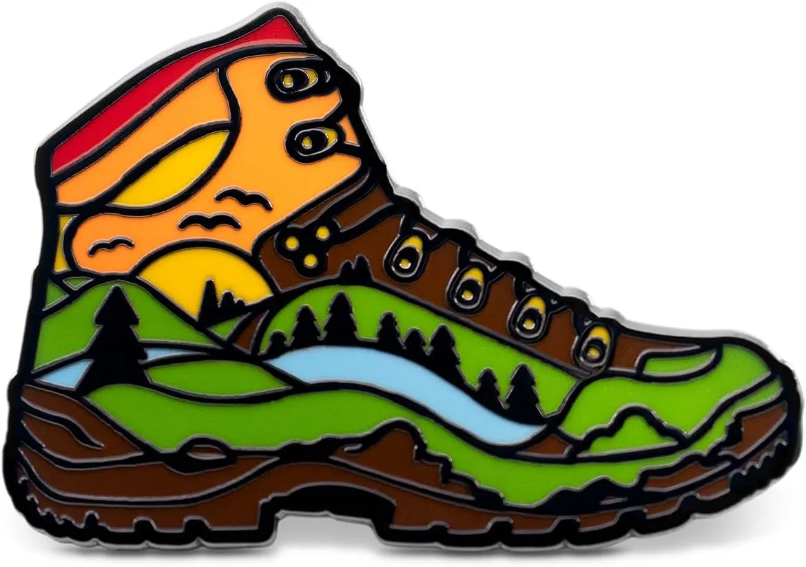 Winks For Days Hiked It Liked It Hiking Boot Hard Enamel Lapel Pin