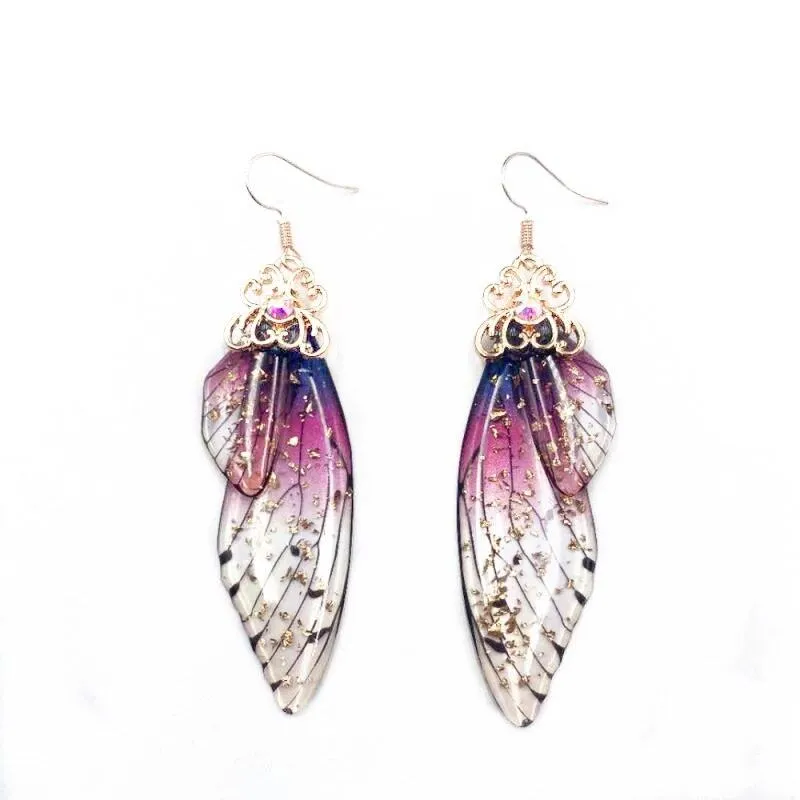 Women Handmade Magical Butterfly Simulation Wing Earrings