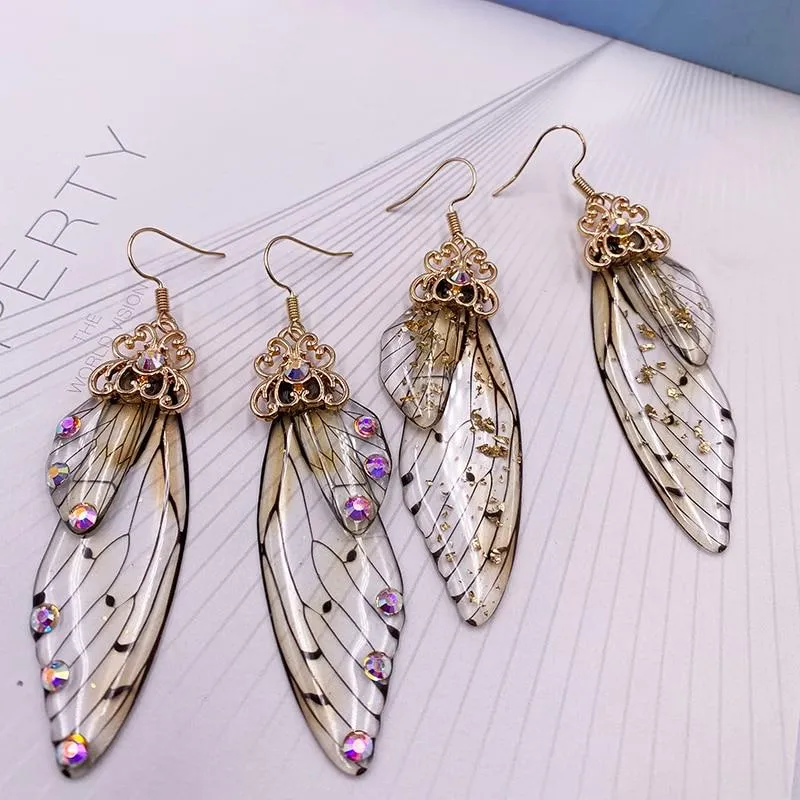 Women Handmade Magical Butterfly Simulation Wing Earrings