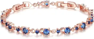 WOSTU 14K Gold Plated 3mm Cubic Zirconia Classic Adjustable Tennis Bracelet |Gold Bracelets for Women |Bride Bracelet for Wedding|Size 6.5-8 Inch