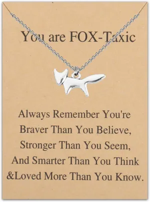 WUSUANED Fox Lover Gift Fox Inspirational Necklace Fox Birthday Gift Fox Jewelry For Graduation