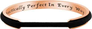WUSUANED Movie Quote Practically Perfect in Every Way Hair Tie Grooved Cuff Bangle Bracelet Mother Friendship