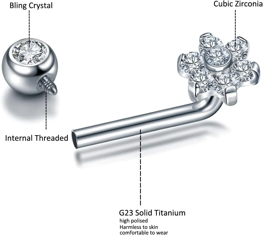 Xpircn 14G Titanium Christina Piercing Barbell VCH Bar Genital Jewellery