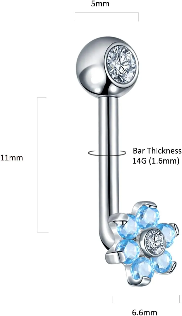 Xpircn 14G Titanium Christina Piercing Barbell VCH Bar Genital Jewellery