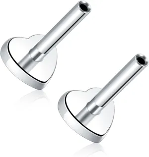 Xpircn Threadless Labret Bar for Flat Back Cartilage Helix Tragus Stud Earrings G23 Titanium - Bar ONLY, 20G/18G/16G