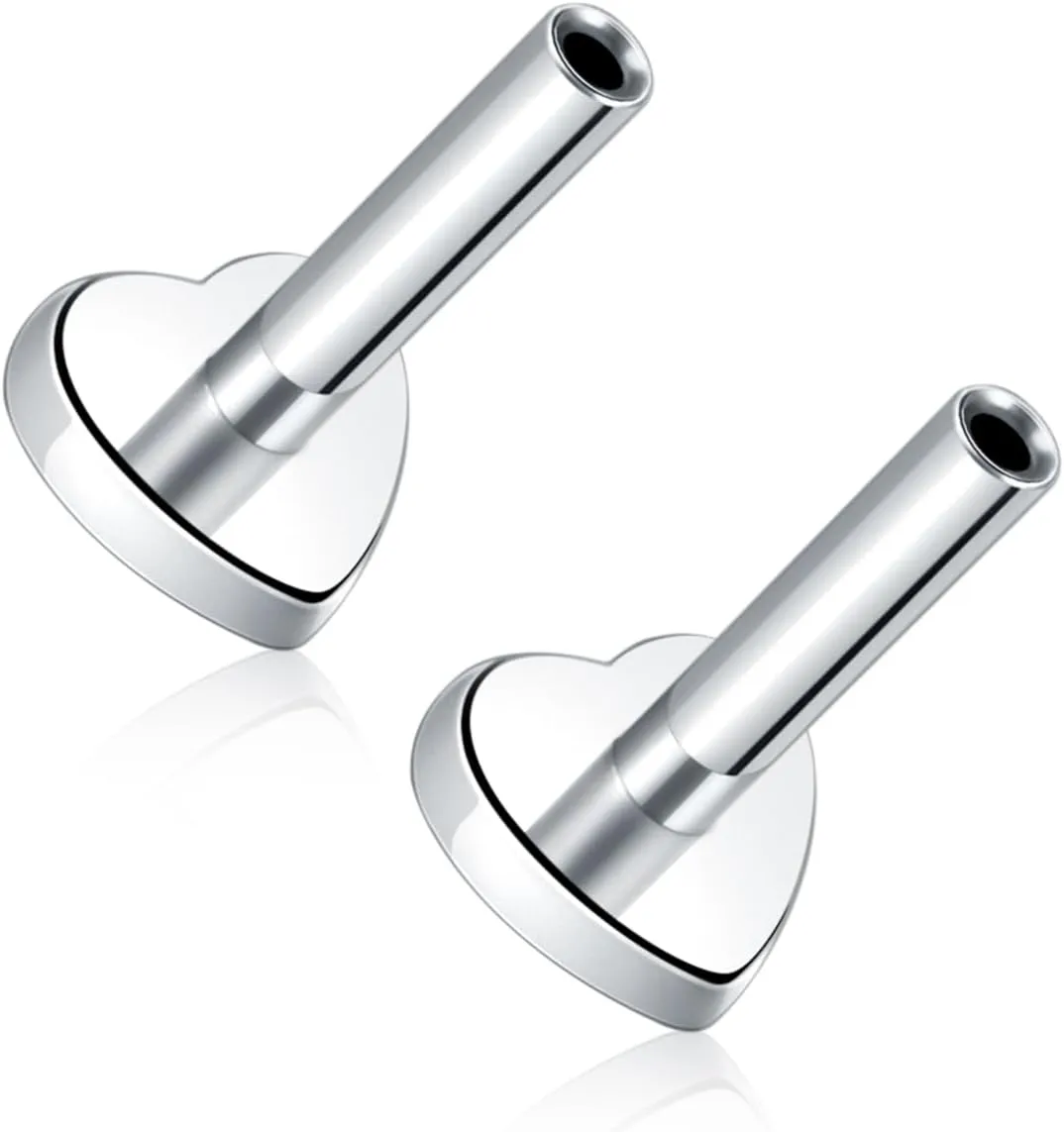 Xpircn Threadless Labret Bar for Flat Back Cartilage Helix Tragus Stud Earrings G23 Titanium - Bar ONLY, 20G/18G/16G