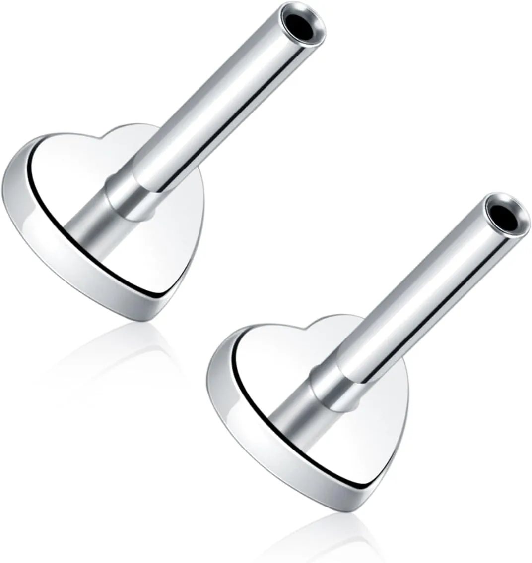 Xpircn Threadless Labret Bar for Flat Back Cartilage Helix Tragus Stud Earrings G23 Titanium - Bar ONLY, 20G/18G/16G
