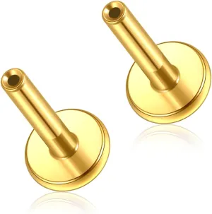 Xpircn Threadless Labret Bar for Flat Back Cartilage Helix Tragus Stud Earrings G23 Titanium - Bar ONLY, 20G/18G/16G