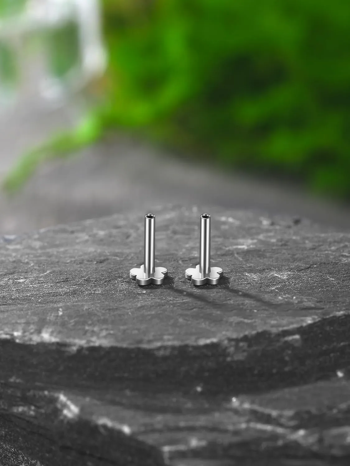 Xpircn Threadless Labret Bar for Flat Back Cartilage Helix Tragus Stud Earrings G23 Titanium - Bar ONLY, 20G/18G/16G