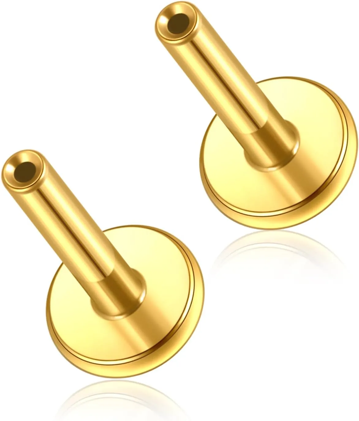 Xpircn Threadless Labret Bar for Flat Back Cartilage Helix Tragus Stud Earrings G23 Titanium - Bar ONLY, 20G/18G/16G