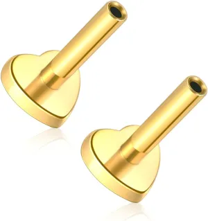 Xpircn Threadless Labret Bar for Flat Back Cartilage Helix Tragus Stud Earrings G23 Titanium - Bar ONLY, 20G/18G/16G