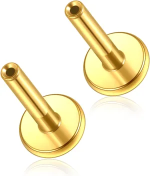 Xpircn Threadless Labret Bar for Flat Back Cartilage Helix Tragus Stud Earrings G23 Titanium - Bar ONLY, 20G/18G/16G