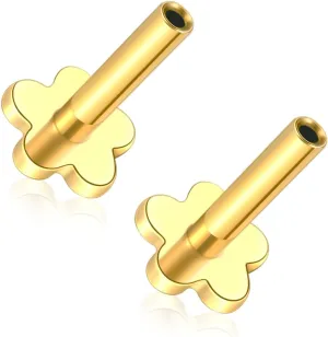 Xpircn Threadless Labret Bar for Flat Back Cartilage Helix Tragus Stud Earrings G23 Titanium - Bar ONLY, 20G/18G/16G